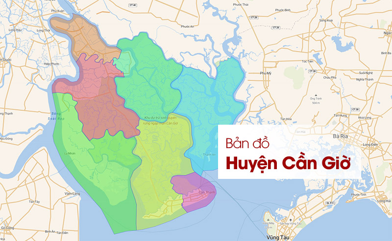 Bản đồ Huyện Cần Giờ TPHCM: Cập nhật quy hoạch, vị trí các xã