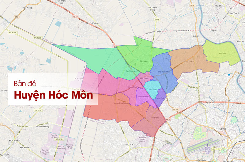 Bản đồ Huyện Hóc Môn TPHCM: Vị trí, Phân lô, Quy hoạch Mới Nhất