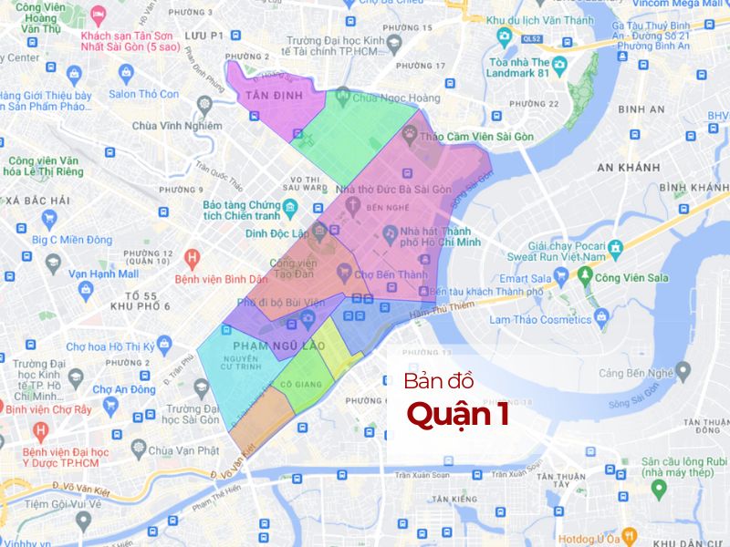 Bản đồ Quận 1 (2024): Cập nhật mới nhất