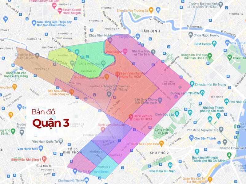 Bản đồ Quận 3 (2024): Cập nhật mới nhất