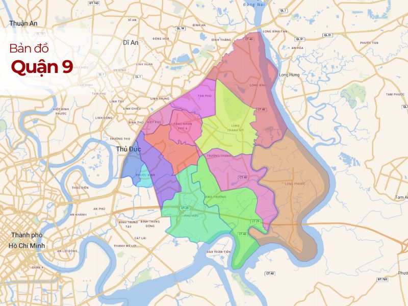 Bản đồ Quận 9 TPHCM: Vị trí, Phân khu, Tiện ích Cập nhật 2024
