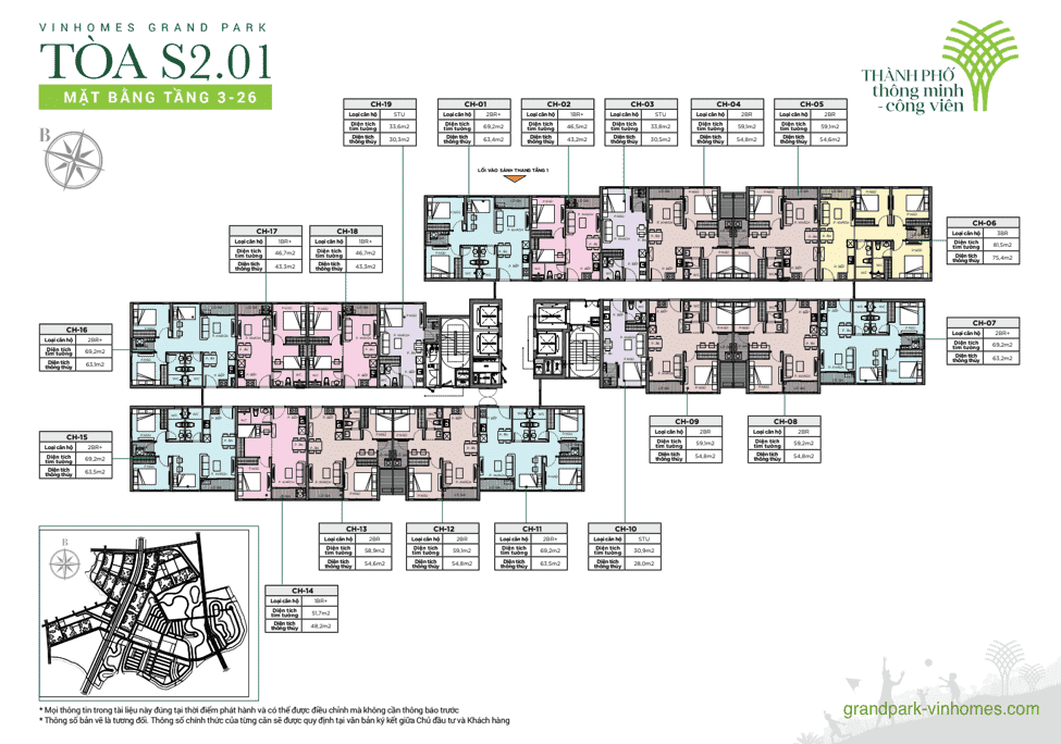 Căn hộ Tòa S2.01 Vinhomes Grand Park - Giá tốt, View đẹp