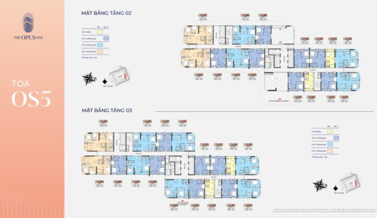 Mặt bằng căn hộ The Opus One OS5: Thiết kế tối ưu, view đẹp