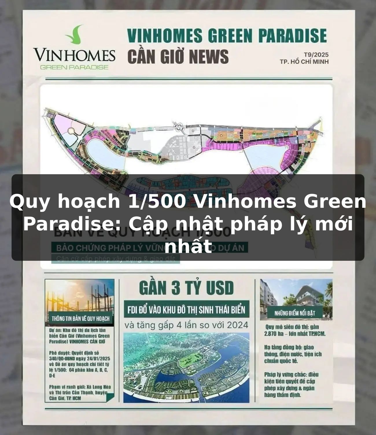 Quy hoạch 1/500 Vinhomes Green Paradise: Cập nhật pháp lý mới nhất