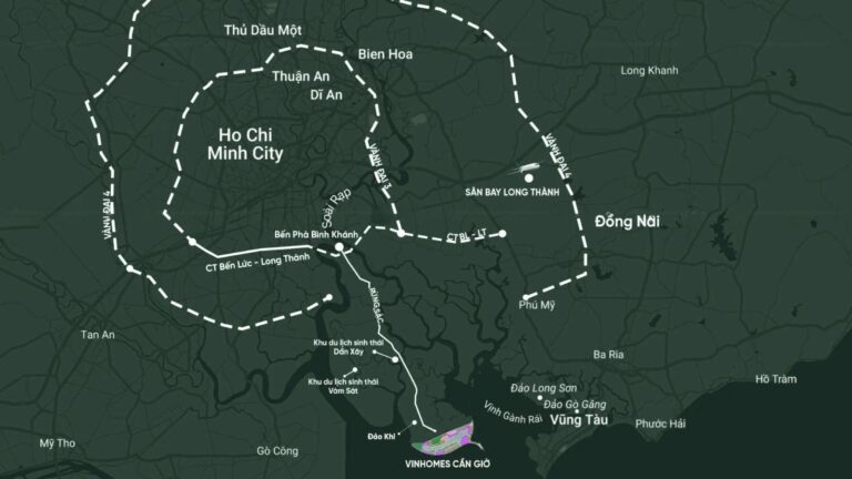 Vị trí Vinhomes Green Paradise Cần Giờ: Thuận tiện đi lại, sống xanh